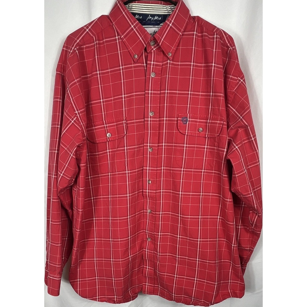 George Strait Cowboy Cut Wrangler Men's XL Long Sleeve Plaid Button-Down Shirt